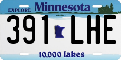 MN license plate 391LHE