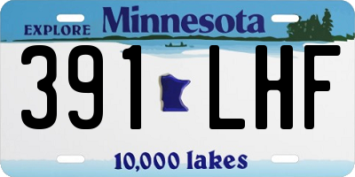 MN license plate 391LHF