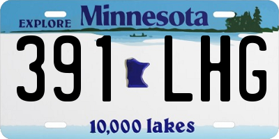 MN license plate 391LHG