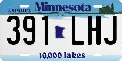 MN license plate 391LHJ