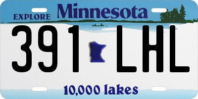 MN license plate 391LHL