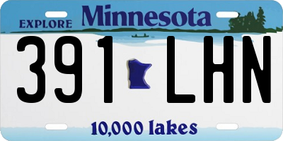 MN license plate 391LHN