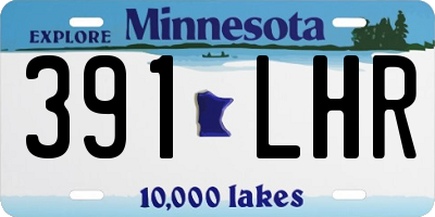 MN license plate 391LHR