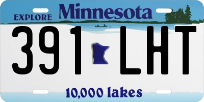 MN license plate 391LHT