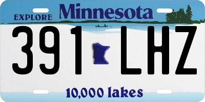 MN license plate 391LHZ
