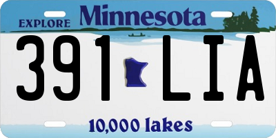 MN license plate 391LIA