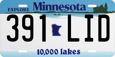 MN license plate 391LID
