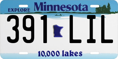MN license plate 391LIL