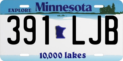 MN license plate 391LJB