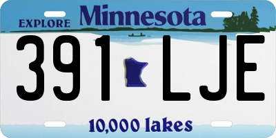 MN license plate 391LJE