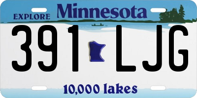 MN license plate 391LJG