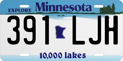 MN license plate 391LJH