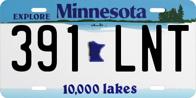 MN license plate 391LNT