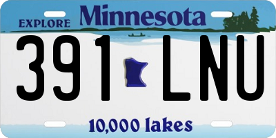 MN license plate 391LNU