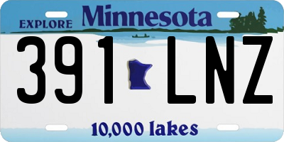 MN license plate 391LNZ