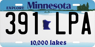 MN license plate 391LPA