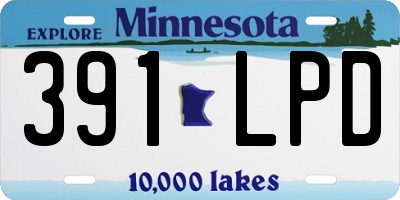 MN license plate 391LPD