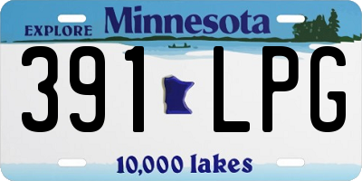 MN license plate 391LPG
