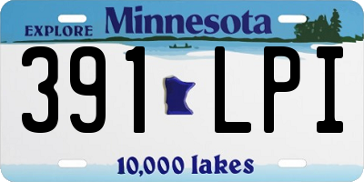MN license plate 391LPI
