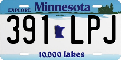 MN license plate 391LPJ