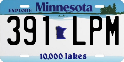 MN license plate 391LPM
