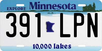 MN license plate 391LPN