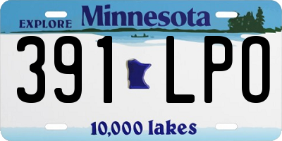MN license plate 391LPO