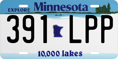 MN license plate 391LPP