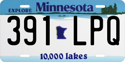 MN license plate 391LPQ