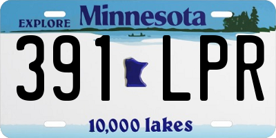 MN license plate 391LPR