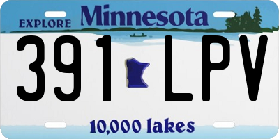 MN license plate 391LPV