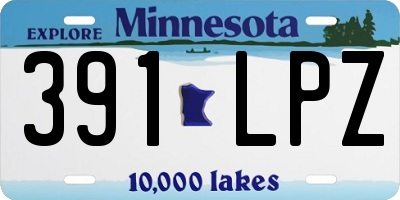MN license plate 391LPZ
