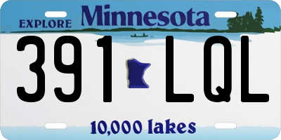 MN license plate 391LQL