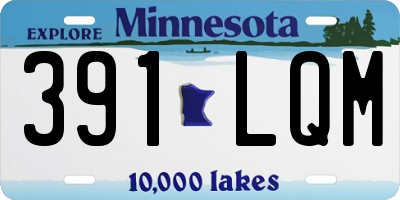 MN license plate 391LQM