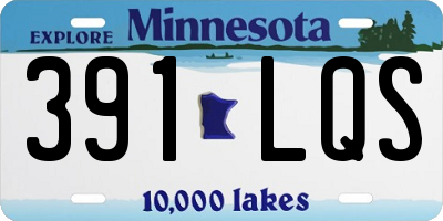 MN license plate 391LQS