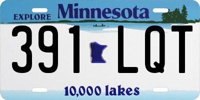 MN license plate 391LQT
