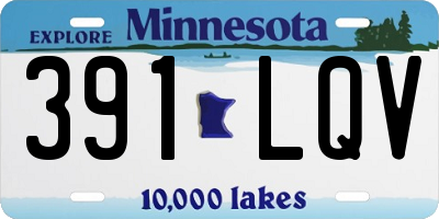 MN license plate 391LQV
