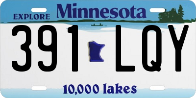 MN license plate 391LQY