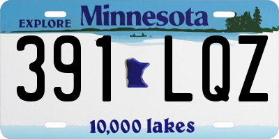 MN license plate 391LQZ