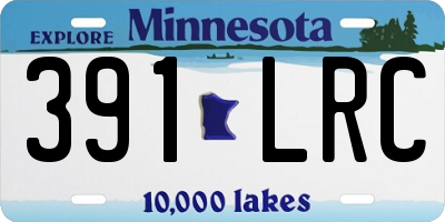 MN license plate 391LRC