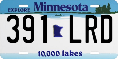 MN license plate 391LRD