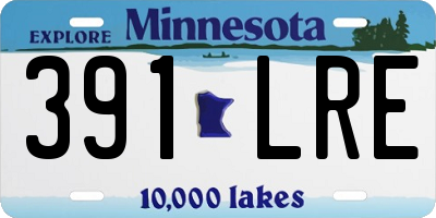 MN license plate 391LRE