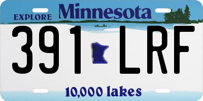 MN license plate 391LRF