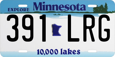 MN license plate 391LRG