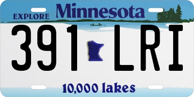MN license plate 391LRI