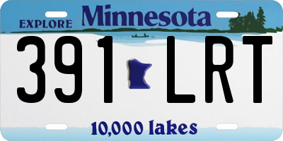MN license plate 391LRT