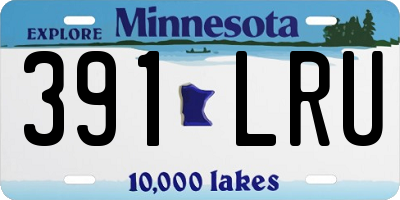 MN license plate 391LRU