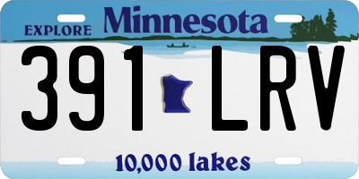 MN license plate 391LRV