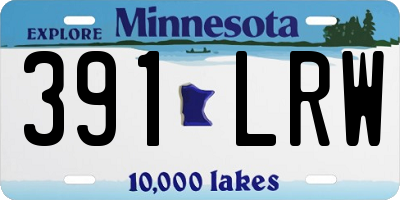 MN license plate 391LRW