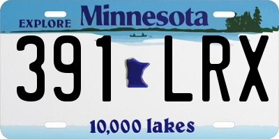 MN license plate 391LRX